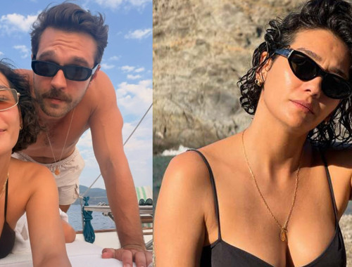 Aybüke Pusat ve Furkan Andıç'tan tatil pozları