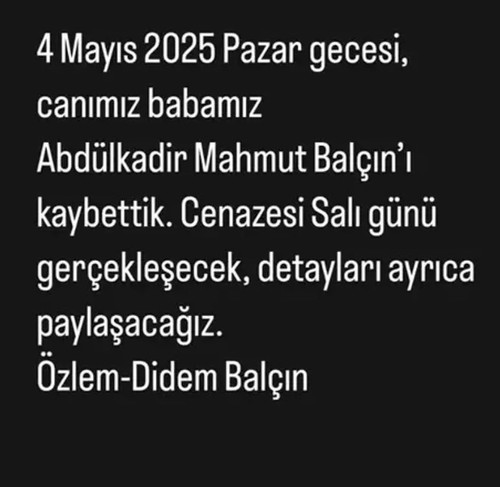 Ünlü oyuncu Didem Balçın'ın babası hayatını kaybetti - Resim : 2