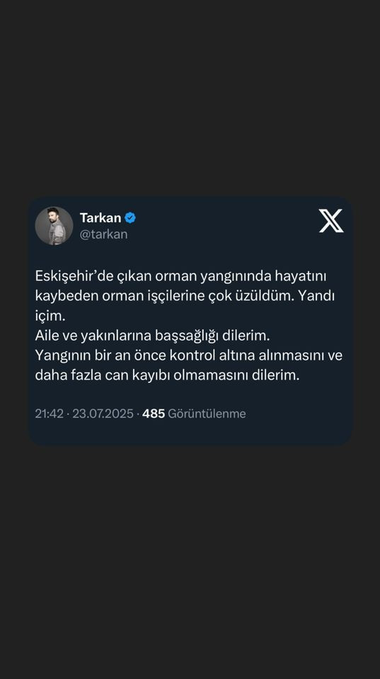 Ünlülerden Eskişehir'deki orman yangınında hayatını kaybedenlere acı veda - Resim : 2