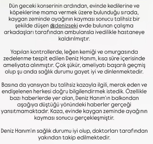 Deniz Seki balkondan mı düştü, sağlık durumu nasıl? - Resim : 2