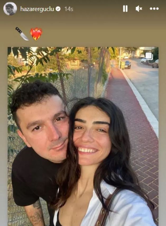 Hazar Ergüçlü ile sevgilisi Kutay Soyocak'tan mutluluk pozu - Resim : 1