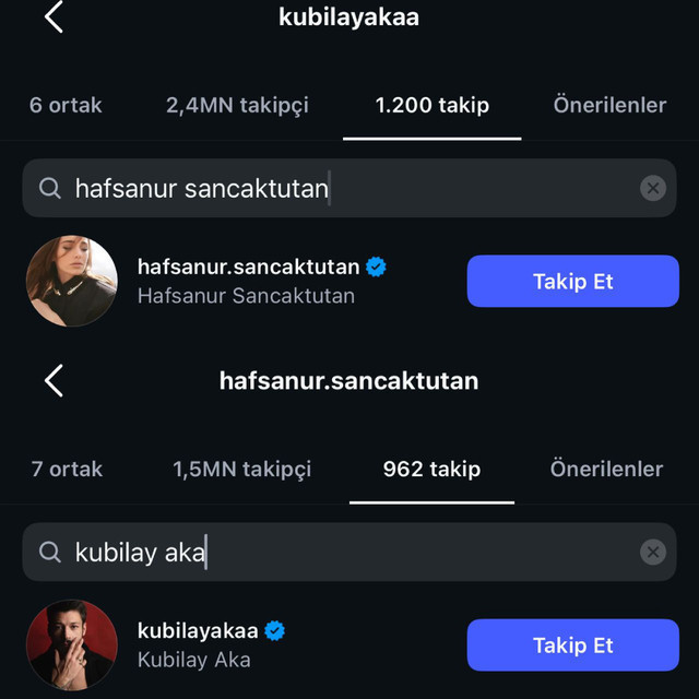 Kubilay Aka ve Hafsanur Sancaktutan, yeniden takipleşmeye başladı - Resim : 2