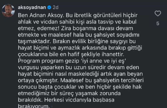 Güzide Duran, Instagram'da eşi Adnan Aksoy'un soyadını kaldırdı - Resim : 2