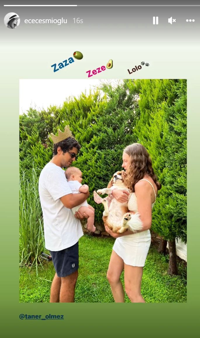 Taner Ölmez - Ece Çeşmioğlu çiftinden yeni fotoğraf! Minik Zeynep'le poz verdiler - Resim : 1