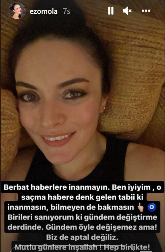 Ezgi Mola'dan yalan haber tepkisi: Berbat haberlere inanmayın - Resim : 1