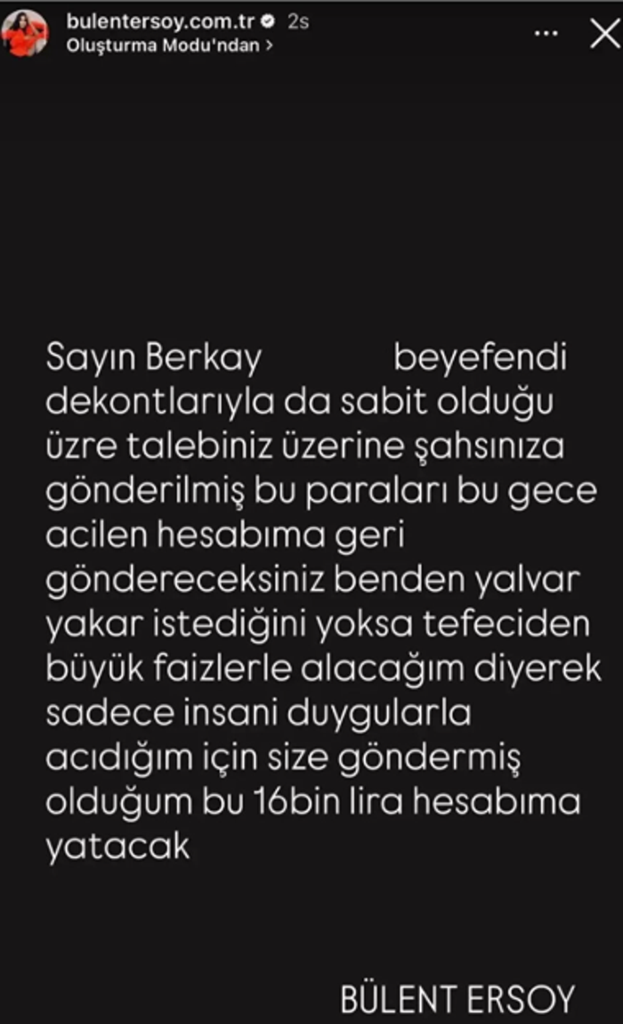 Bülent Ersoy borcunu Instagram'dan istedi - Resim : 2