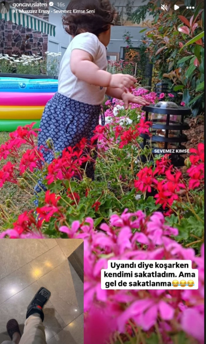 Gonca Vuslateri kızına koşarken kendini sakatladı - Resim : 2
