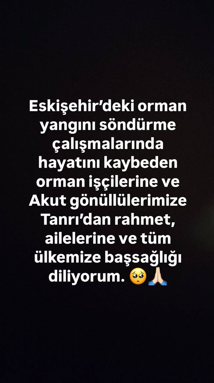 Ünlülerden Eskişehir'deki orman yangınında hayatını kaybedenlere acı veda - Resim : 3