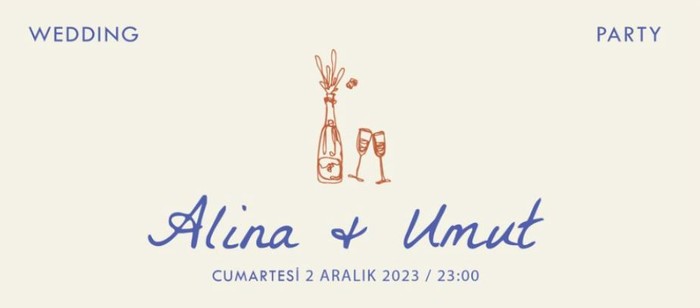 Alina Boz ve Umut Evirgen, 2 Aralık'ta evleniyor! Düğün davetiyeleri ortaya çıktı - Resim : 1