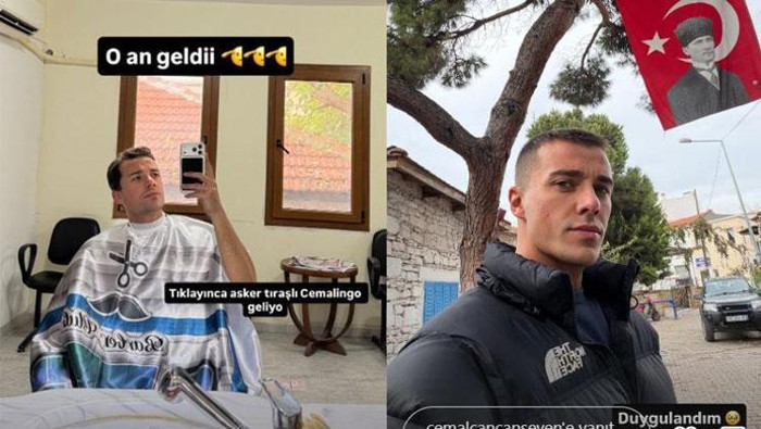 Cemal Can Canseven asker tıraşı oldu - Resim : 1