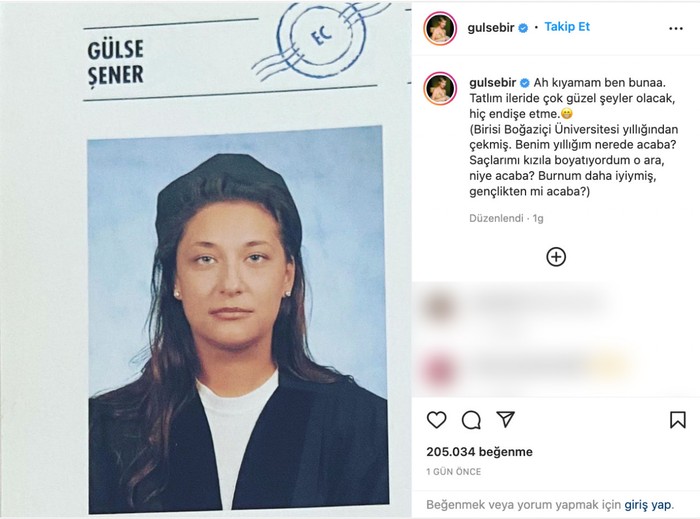 Gülse Birsel’den eski fotoğraf: “Burnum daha iyiymiş” - Resim : 1