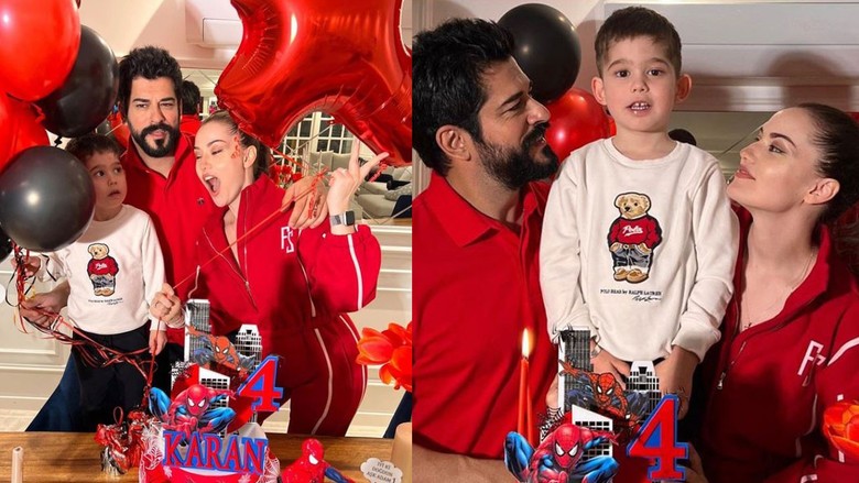 Burak Özçivit ve Fahriye Evcen oğulları Karan’ın doğum gününü kutladı