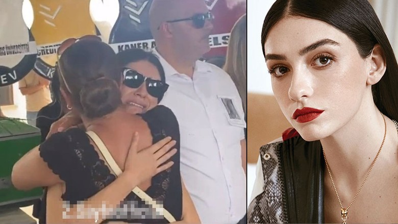 Babasını kaybeden Hazar Ergüçlü'nün gözyaşları