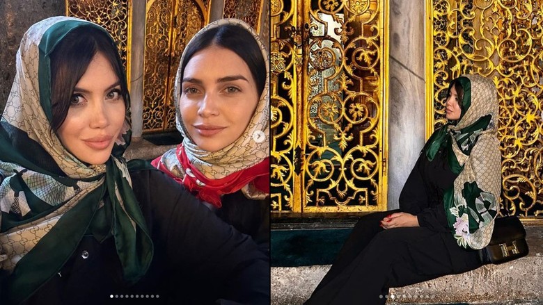 Wanda Nara ile kız kardeşi Ayasofya'da!