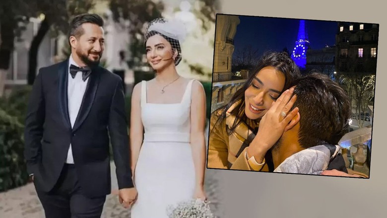 Şarkıcı Öykü Gürman ile Fatih İçmeli Bakü'de evlendi!