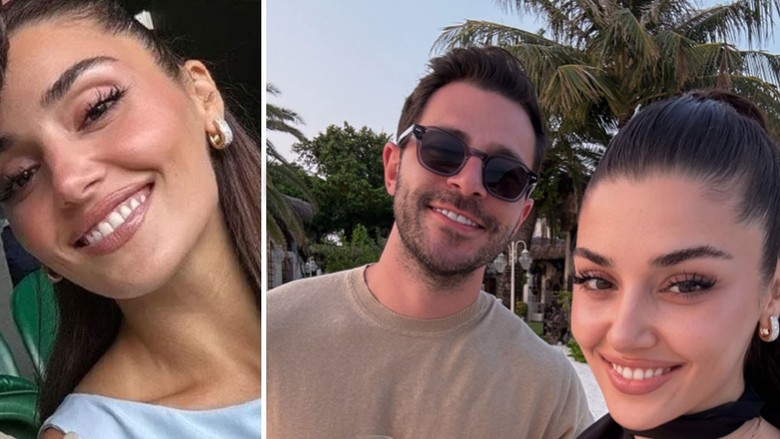 Hande Erçel'den Hakan Sabancı ile romantik poz