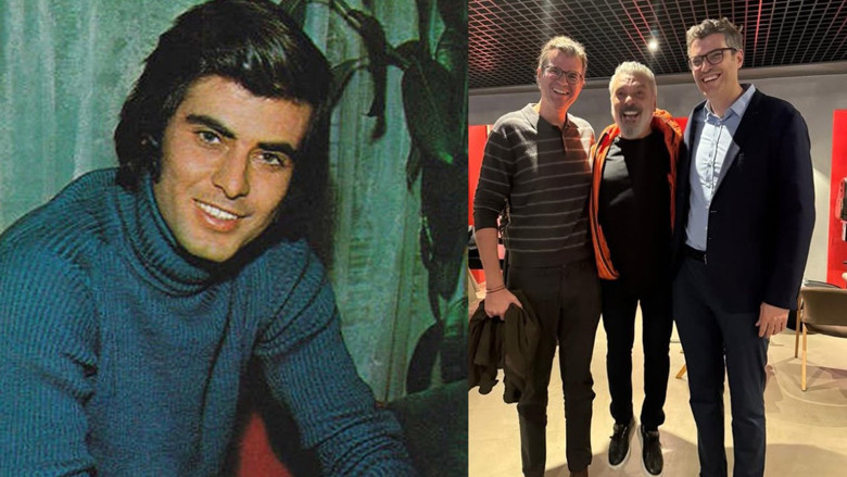 Necmi Yapıcı, Tarık Akan'ın oğulları Barış Zeki ve Yaşar Özgür Üregül ile poz verdi