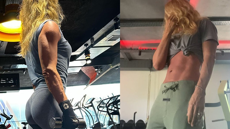 Biricik Suden'den kaslı poz