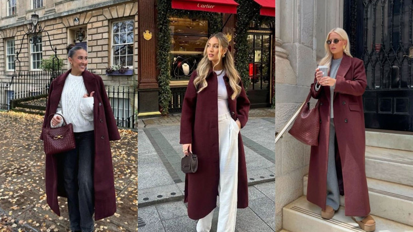 Kışın gözdesi bordo: Sezonun en şık bordo mont ve palto modelleri
