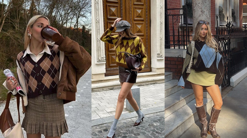 Geri dönen baklava desen kazaklarla kombin önerileri