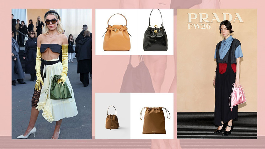 Prada 2026 İlkbahar/Yaz defilesi trend alarmı: Büzgülü çantalar